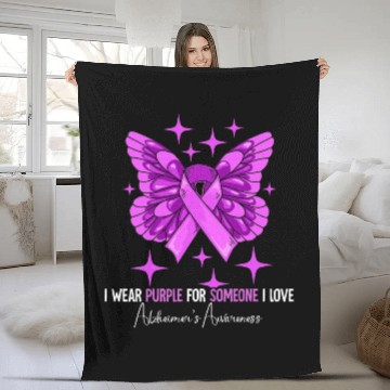 Discover I Wear Purple Alzheimer's Awareness Fleece Blankets