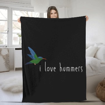 Discover I Love Hummers Awesome Hummingbird Lover Fleece Blankets