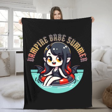 Discover Vampire Babe Summer Fleece Blankets