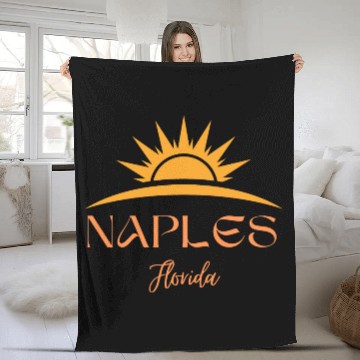 Discover Sunrise Over Naples Florida Fleece Blankets