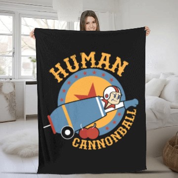 Discover Human Cannonball Theme Party Circus Costume Fleece Blankets