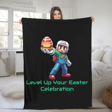 Discover Level Up Your Easter Game Fleece Blankets