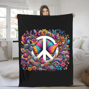 Discover Peaceful Butterflies Symphony Fleece Blankets