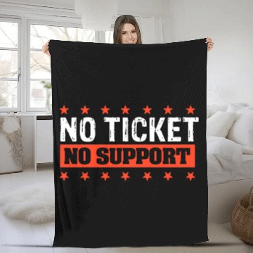 Discover No Ticket No Support Work Job IT Admin Fleece Blankets