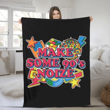 Discover 90s Cool 1990 Chill Retro Vintage Music Fleece Blankets