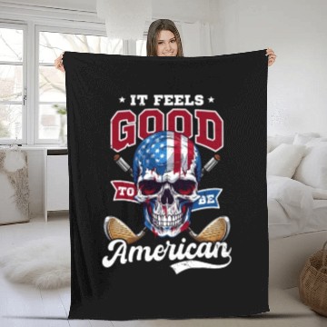 Discover 4th Of July Golf Feels Good Be American Fleece Blankets