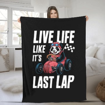 Discover Live Life Like It's The Last Lap Car Racing Quotes Fleece Blankets