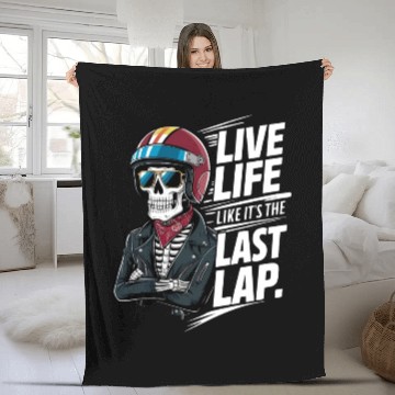 Discover Live Life Like It's The Last Lap Car Racing Quotes Fleece Blankets