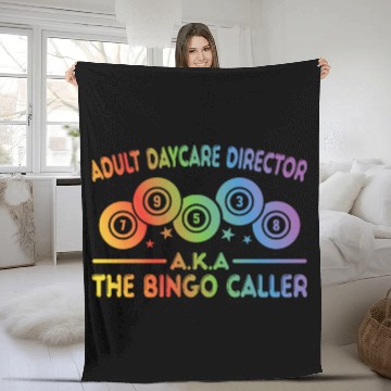 Discover Adult Day Care Director Aka Bingo Caller Fleece Blankets