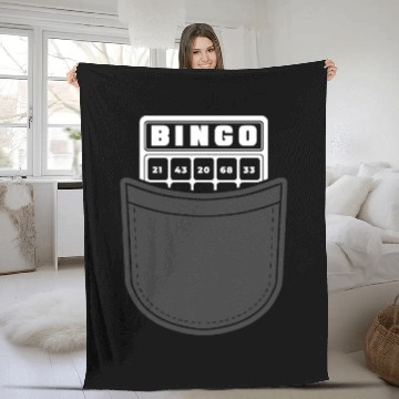 Discover Fake Pocket Bingo Player Fleece Blankets
