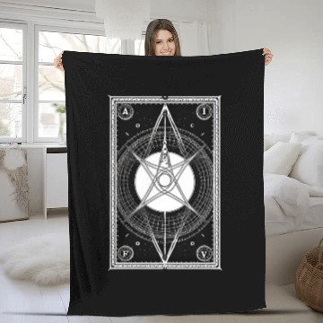 Discover Tarot Card Reader Astrology Occult Mystical Fleece Blankets