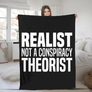 Discover Conspiracy Realist Funny Conspiracies Theories Fleece Blankets