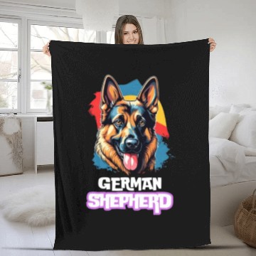 Discover Cool german shepherd design Fleece Blankets