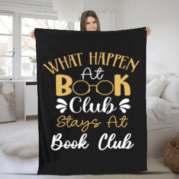 Discover Book Club Friends Read Talk Fun Fleece Blankets
