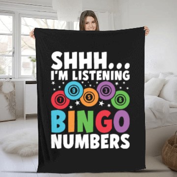 Discover Funny Bingo Gamer Fleece Blankets