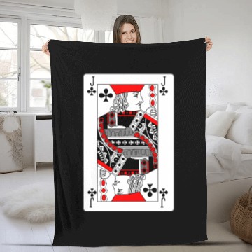 Discover Jack Playing card clover Fleece Blankets