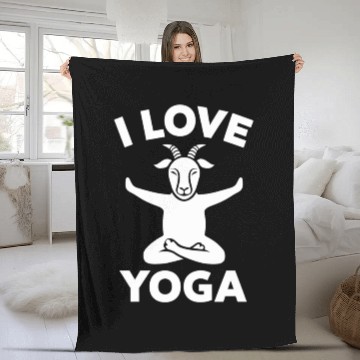 Discover I Love Goat Yoga Serenity Pose Fleece Blankets