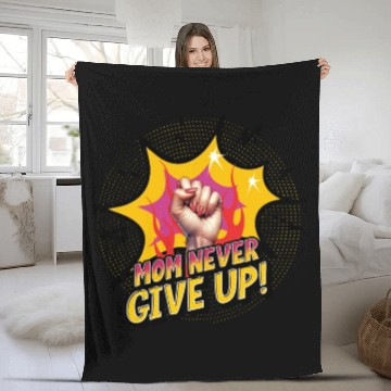 Discover Never Give Up Fleece Blankets