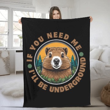 Discover Groundhog Fleece Blankets