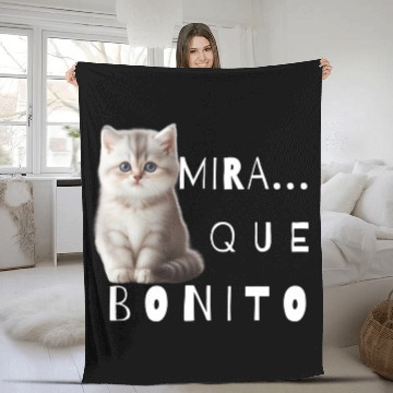 Discover Look how nice kitten Fleece Blankets