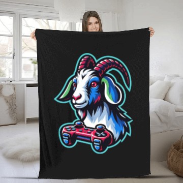 Discover Gaming Goat Controller Geek Design Fleece Blankets