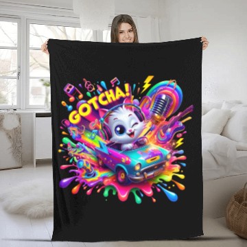 Discover Galactic Vibes: Plosion of Splashes - GoTcha! Fleece Blankets