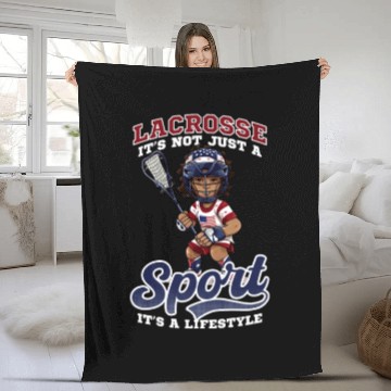Discover 4th Of July Lacrosse Not Just A Sport Fleece Blankets