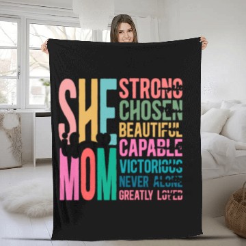 Discover She is MOM - Mothers Day - I love my Mom Fleece Blankets
