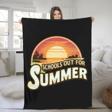 Discover Retro Schools Out For Summer Last Day Of School Fleece Blankets