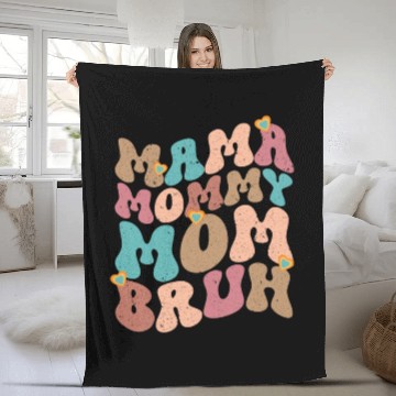 Discover Mama Mommy Mom Bruh Mother's day Fleece Blankets
