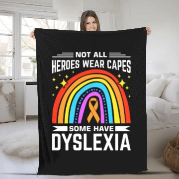 Discover Reading Disorder Design for a Dyslexia Warrior Fleece Blankets