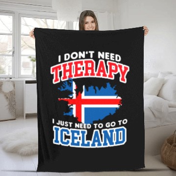 Discover Iceland Flag Embrace The Northern Lights Design Fleece Blankets