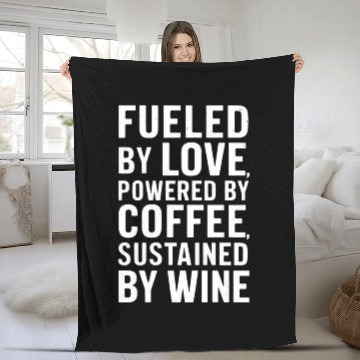 Discover Fueled By Love Powered By Coffee Fleece Blankets