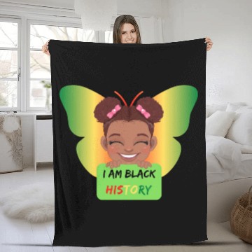 Discover I Am Black history Fleece Blankets