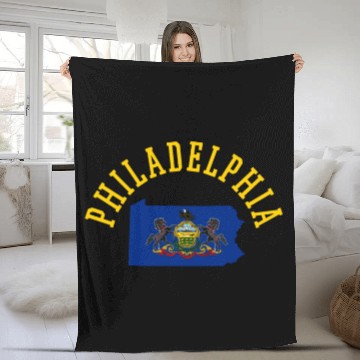 Discover Philadelphia Patriot Usa Flag Design - Embrace Fleece Blankets