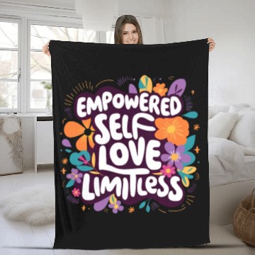 Discover girls power self-love limitless Fleece Blankets