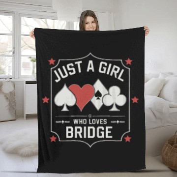 Discover Just A Girl Who Loves Bridge Fleece Blankets