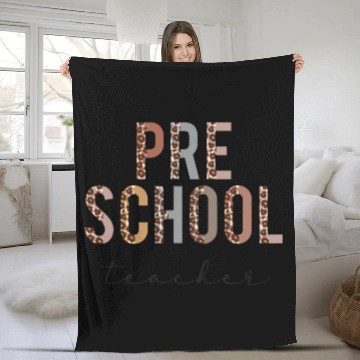 Discover Preschool Teacher Hello Back To School Appreciatio Fleece Blankets