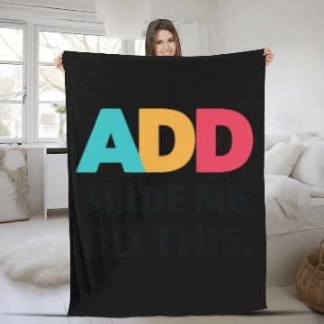 Discover Embrace Neurodiversity With ADD Awareness Humor Fleece Blankets