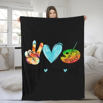 Discover Painting Palette Funny Art Teacher Fleece Blankets