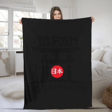 Discover Japan The Sun Rising Fleece Blankets
