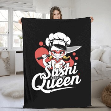 Discover Anime Girl Chef Fleece Blankets