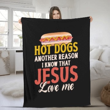 Discover Hot Dog Adult Jesus Faith Fleece Blankets