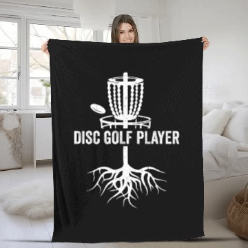 Discover Disc Golf Player Disc Golf Basket Disc Golfer Fleece Blankets