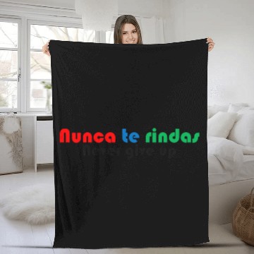 Discover Never give up Fleece Blankets