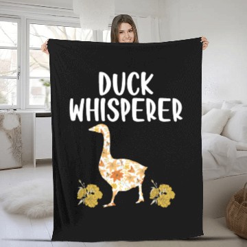 Discover Duck Whisperer Flower Farming Farm Animal Farmer Fleece Blankets