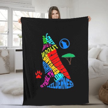 Discover Majestic Wolf Howling in its Vibrant Habitat Fleece Blankets