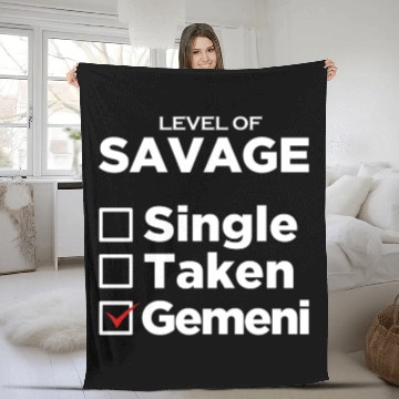 Discover Zodiac Single Taken Gemini Fleece Blankets