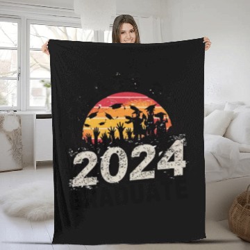 Discover Class Of 2024 Graduation Graduate Fleece Blankets