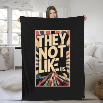 Discover They not like us Fleece Blankets